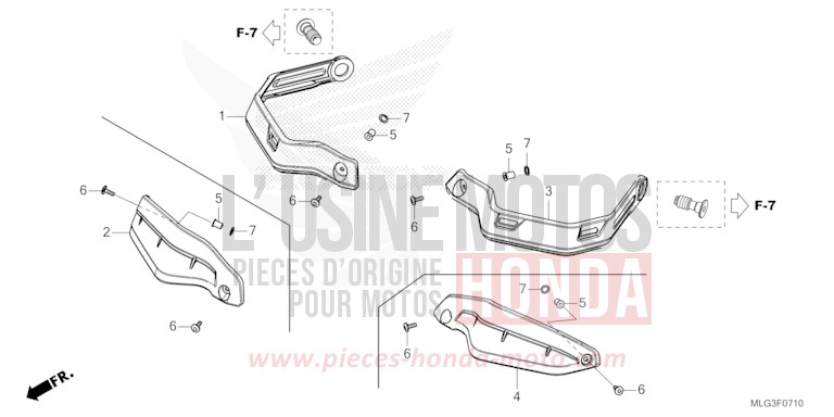 PROTEGE-DOIGTS de Africa Twin PEARL GLARE WHITE (NHB53H) 2022